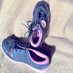 Ryka Memory Foam Blue and Pink Sneakers